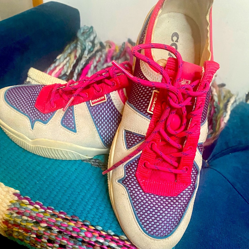 Coach multi colored sneakers
